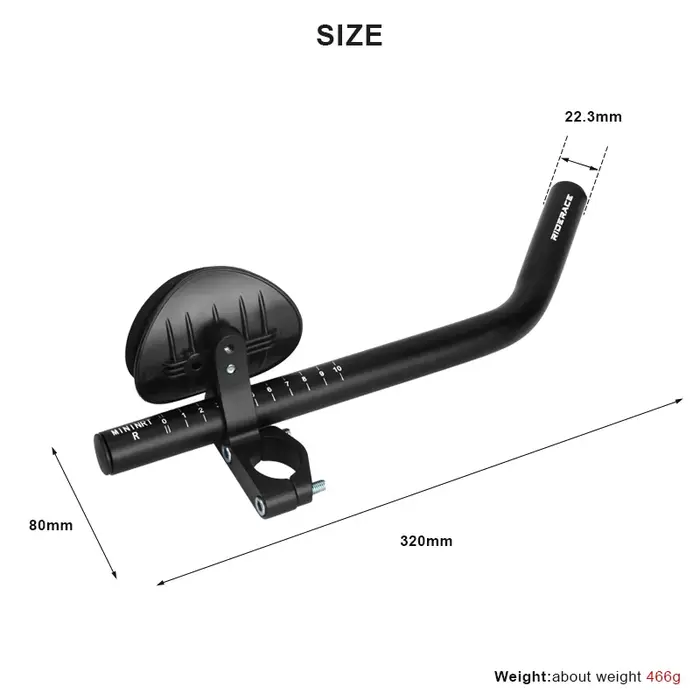 Repose-vélo TT Clip de guidon sur barre Aero Extension