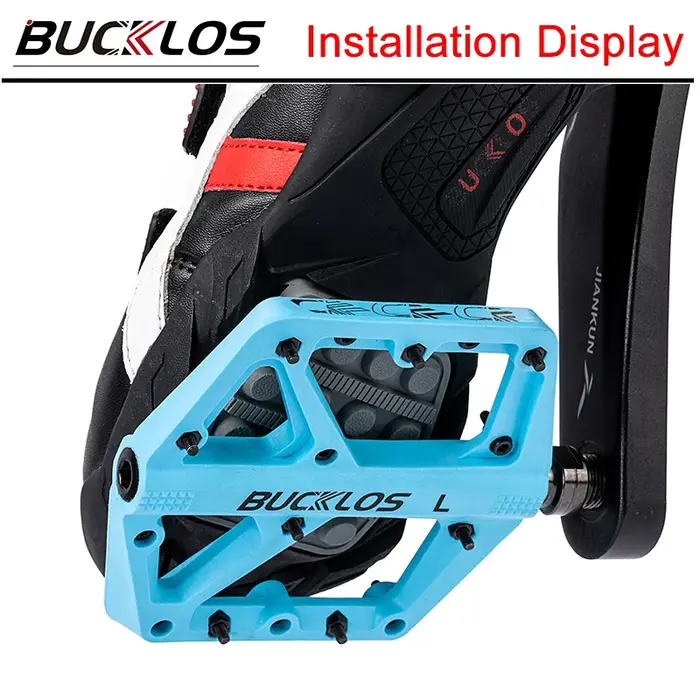 BUCKLOS pédales DU roulement vélo pédale plate-forme ultraléger en Nylon route VTT