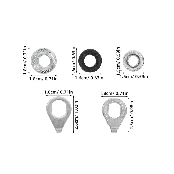 1 jeu d'écrous de roue de vélo en acier M8 M9.5 M10 avec rondelles anti-desserrage pour réparation de vélos de montagne et de route