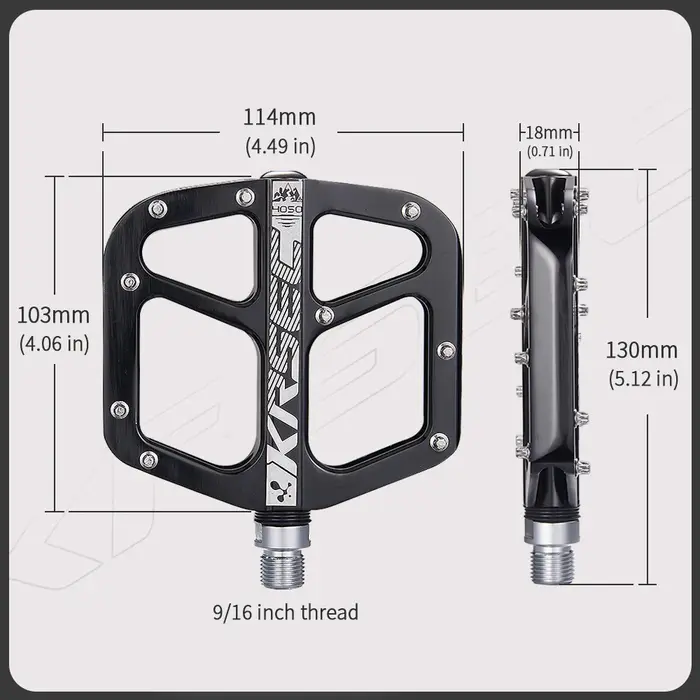 Pédales de vélo VTT pédale 9/16 pouces plate-forme