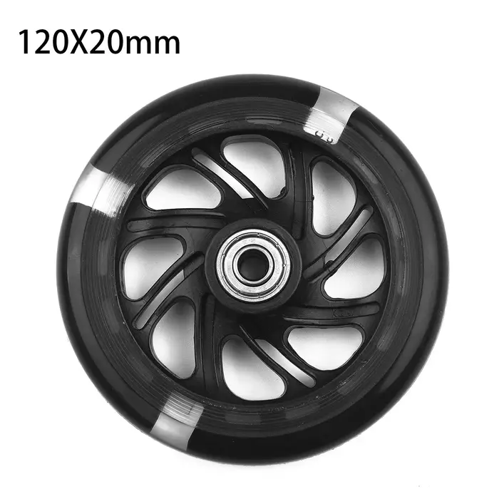 1pc LED Flash roue clignotante lumières arrière ABEC pour Scooter Mini 12x2 cm PU enfants remplacer roues éclairage partie de vélo extérieure