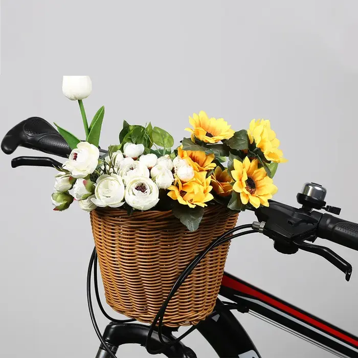 Mir de vélo en rotin tissé à la main