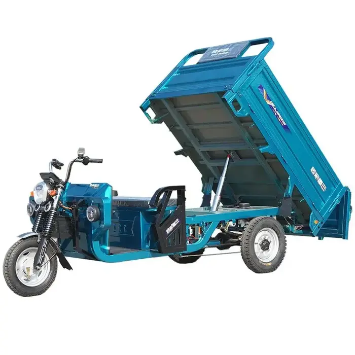 Tricycle électrique de transport robuste 2000W, capacité de charge 1000kg, étanche, longue autonomie