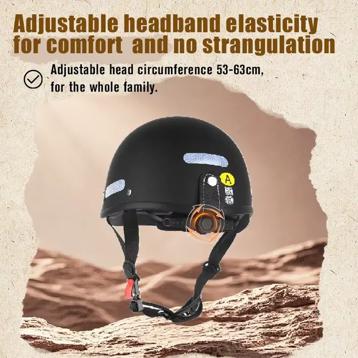Casque de moto vintage Demi-casque Cruiser pour hommes