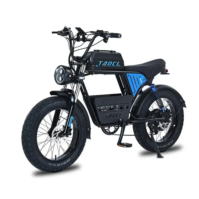 Vélo électrique 1500w à pneus larges, vélo de montagne 20 pouces, vélo électrique rétro vintage, vél