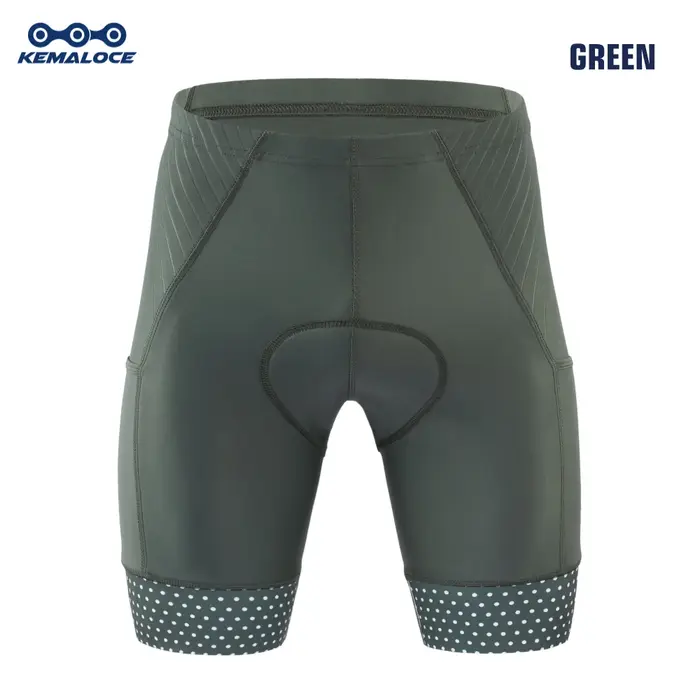 KEMALOCE short de cyclisme hommes blanc noir & gris & rouge Gel Pad été vélo Shorts course sur route Compression