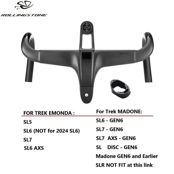 Barre de poignée de vélo de route MANTA en pierre roulante-Guidon aérodynamique de routage interne en carbone Trek EMONDA Madone OD1 OD2