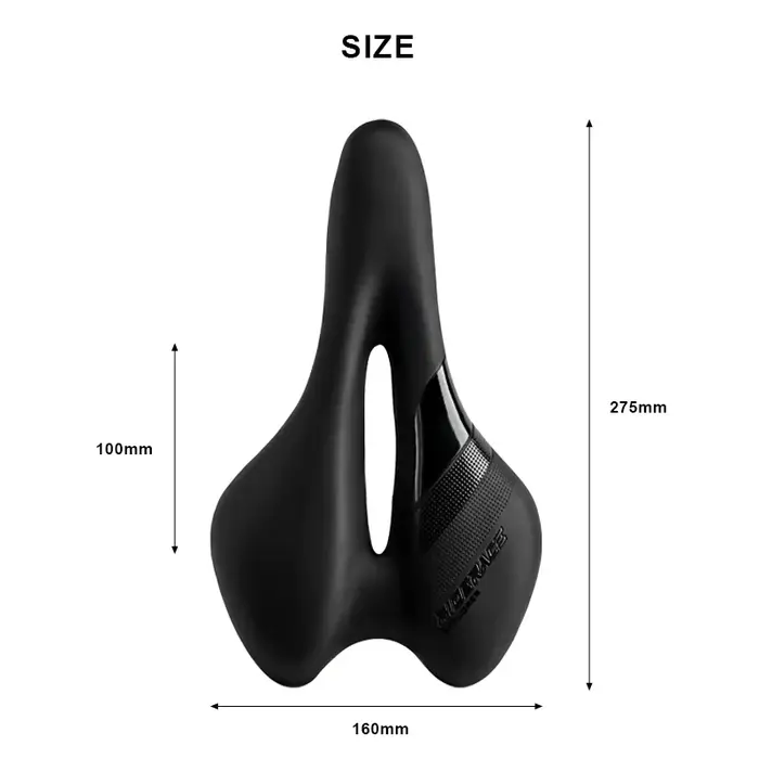 Selle de vélo creuse en cuir PU pour hommes et femmes