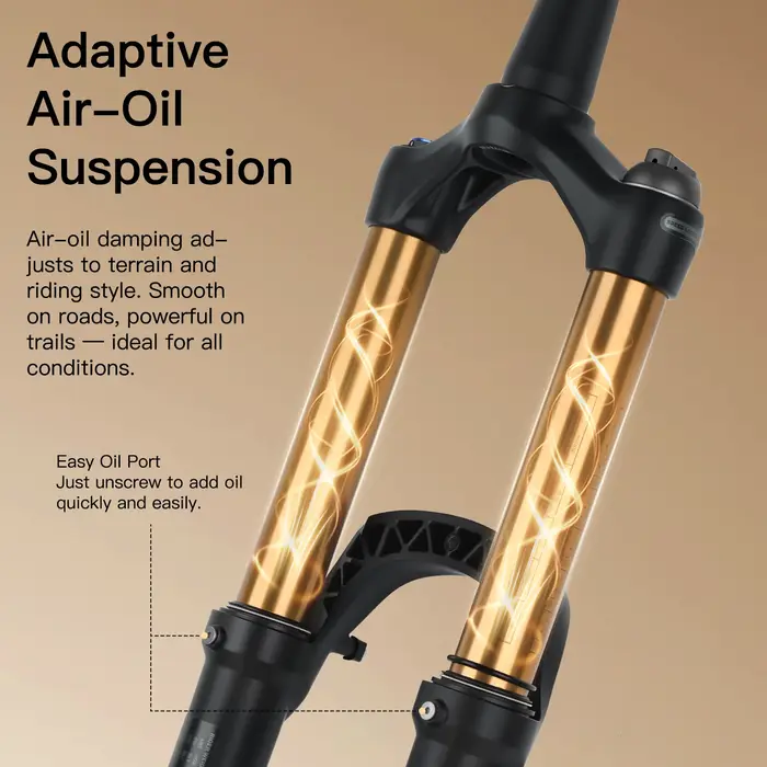 BOLANY-Fourche à suspension de vélo, Fourche VTT de voyage, XC DH AM Down Hill Thru Axle Boost, Susp