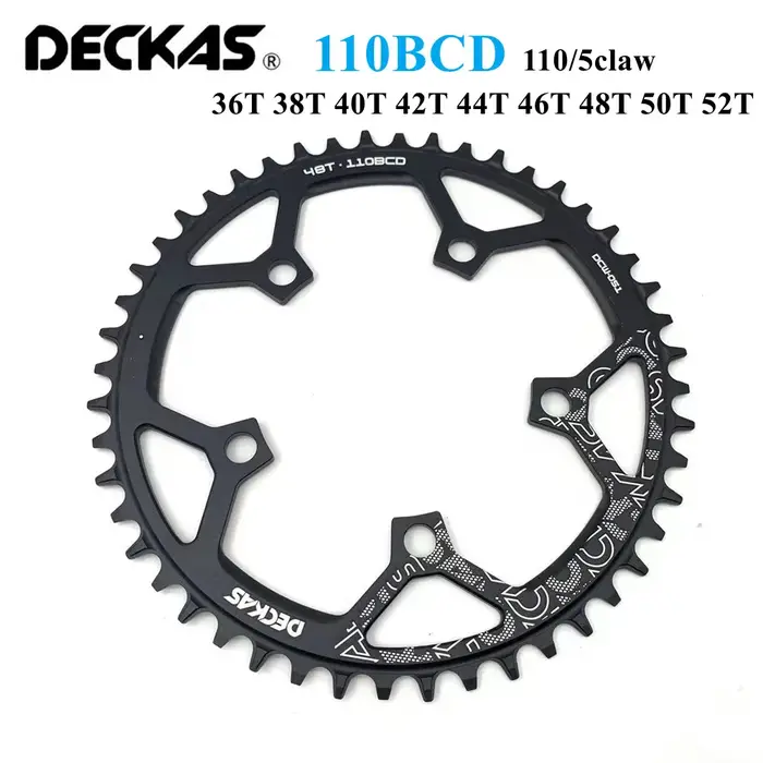 Plateau de pédalier de vélo de route Deckas 110BCD 110/5 griffes Narrow Wide 36T-58T pour manivelle Shimano SR -