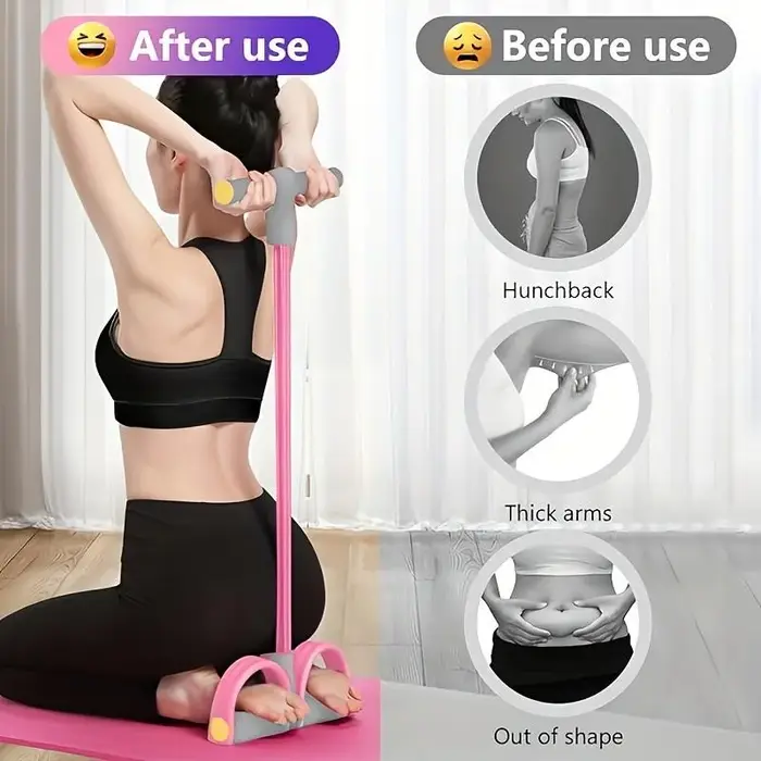 Entraîneur de fitness portable à domicile avec pédale antidérapante et poignée souple