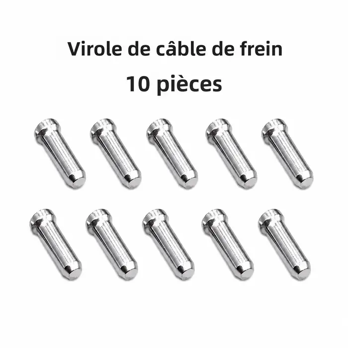 Embouts de câble de frein et de dérailleur en aluminium pour vélo, embouts de fil intérieur de dérai