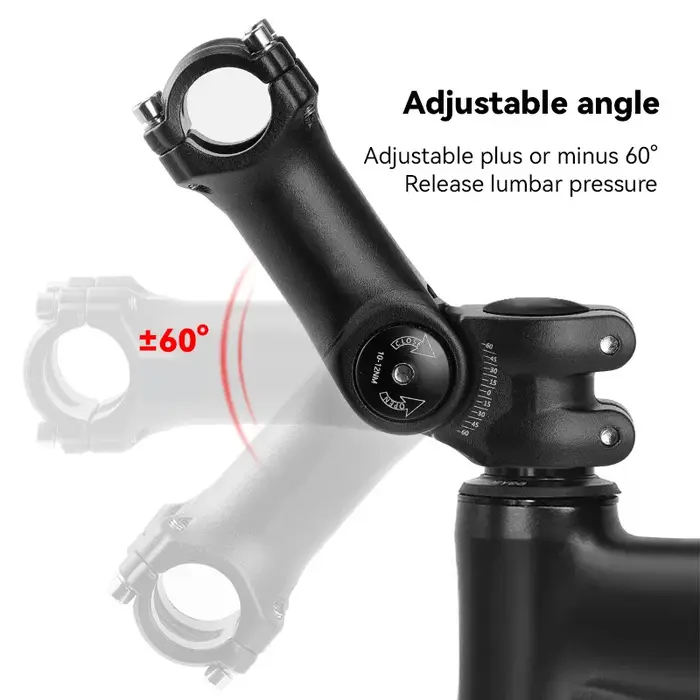Tige de vélo guidon réglable en alliage d'aluminium 31.8mm rehausseur de hauteur 85 120mm pour VTT