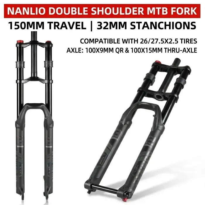 Double couronne VTT fourche pneumatique 27
