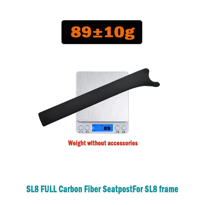 Tige de selle de vélo en carbone pour vélo de route SL8