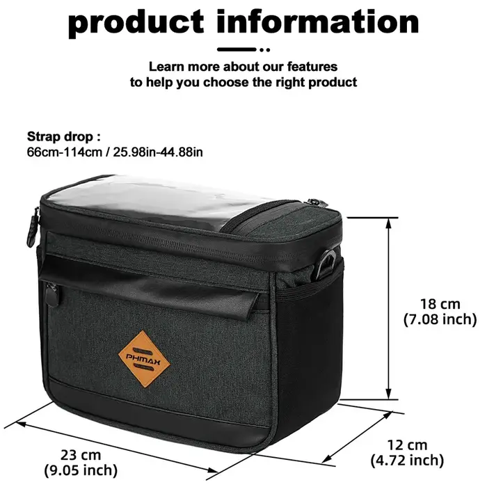 PHMAX sac avant de vélo Portable