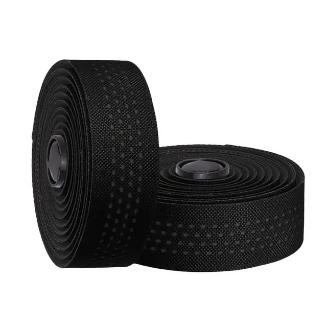 1 paire de bandes de guidon respirantes perforées bande de barre de vélo de route antidérapante EVA/PU