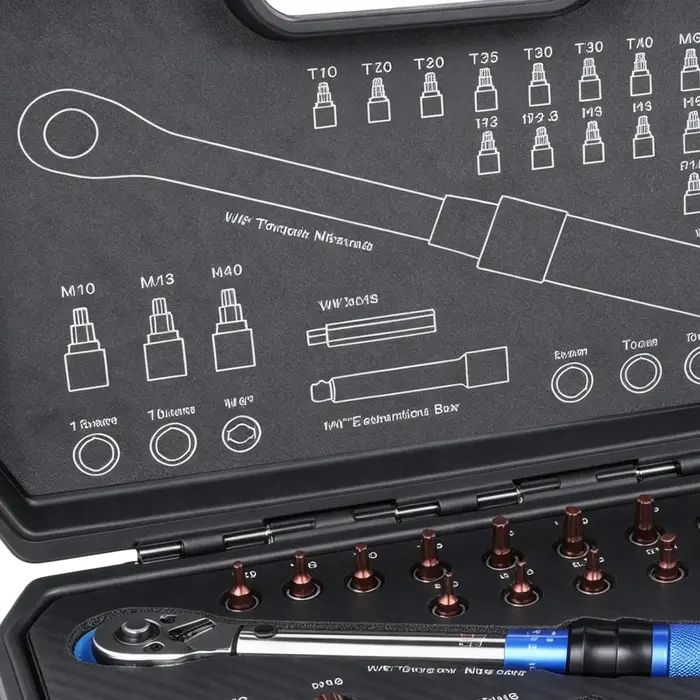 Clé dynamométrique pour vélo avec embouts 1/4 pouce