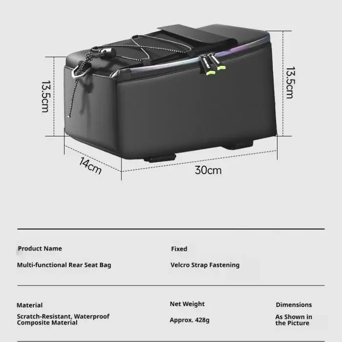 Sac de selle arrière pour vélo