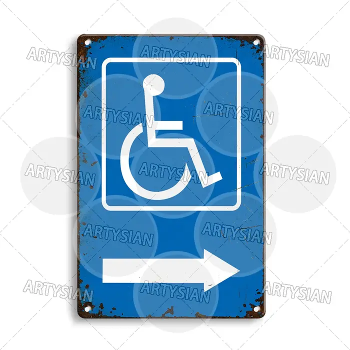 Panneau métallique de stationnement Vintage pour vélo, moto handicapée, Plaque métallique rétro, ne