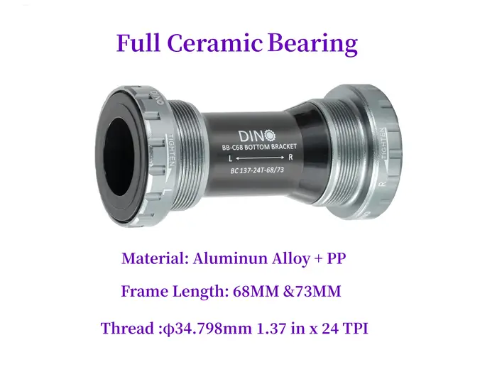 Roulement entièrement en céramique BB Shell 68mm 73mm supports inférieurs applicables à 22/24mm X5 X