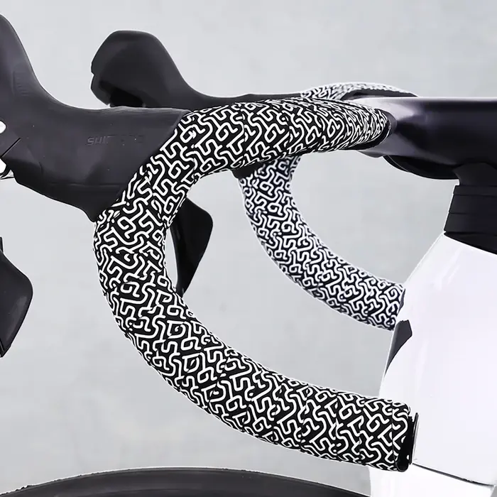 2 pièces de ruban de guidon de vélo de route antidérapant et absorbant les chocs en EVA/PU avec embouts