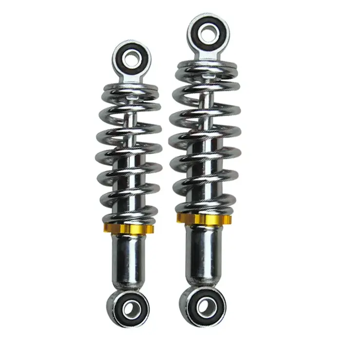 Paire d'amortisseurs arrière pneumatiques en fer haute performance pour vélo électrique scooter dirt bike et quad avec ressorts robustes et réglage universel