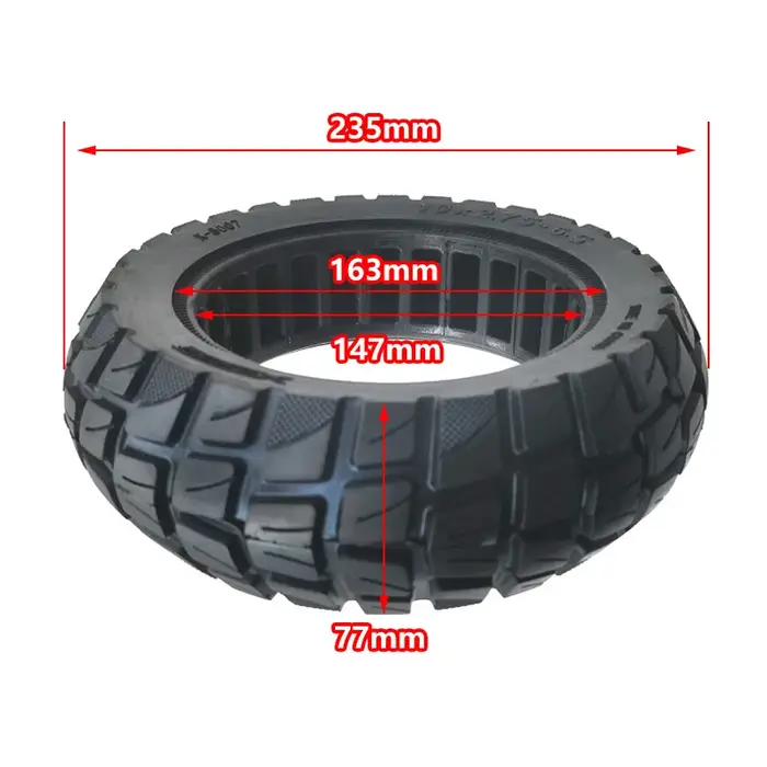 Pneu solide de 10 pouces 10x2.75-6.5 10x2.70-6.5 10x2.7570/65-6.5