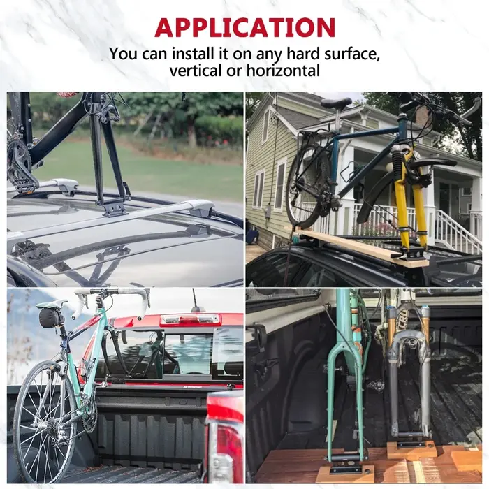 Support universel de fourche de vélo avant + support de roue arrière