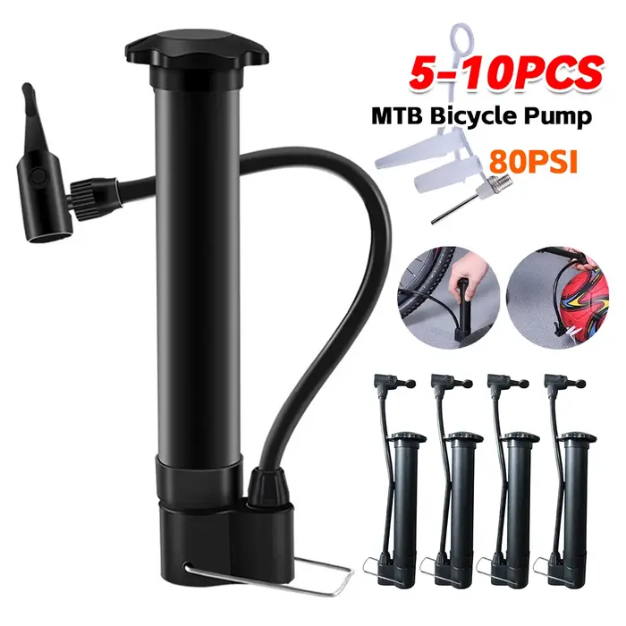Pompe à pied pour vélo 80 PSI