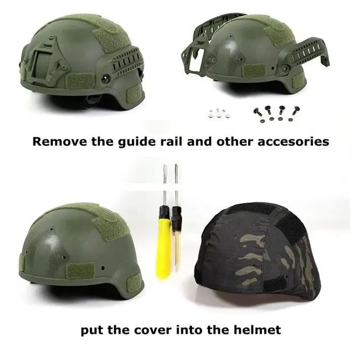 Housse de casque Multicam, housse de casque tactique Airsoft pour casque militaire MICH 2000, équipe