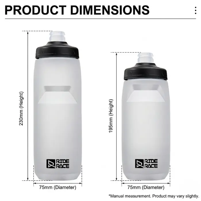 Bouteille d'eau de cyclisme 620/750 ml