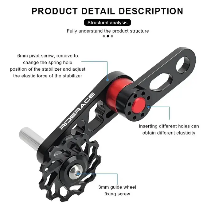RIDERACE stabilisateur de chaîne de vélo Guide