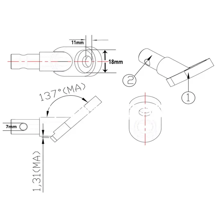 1pc vélo remorque attelage Linker