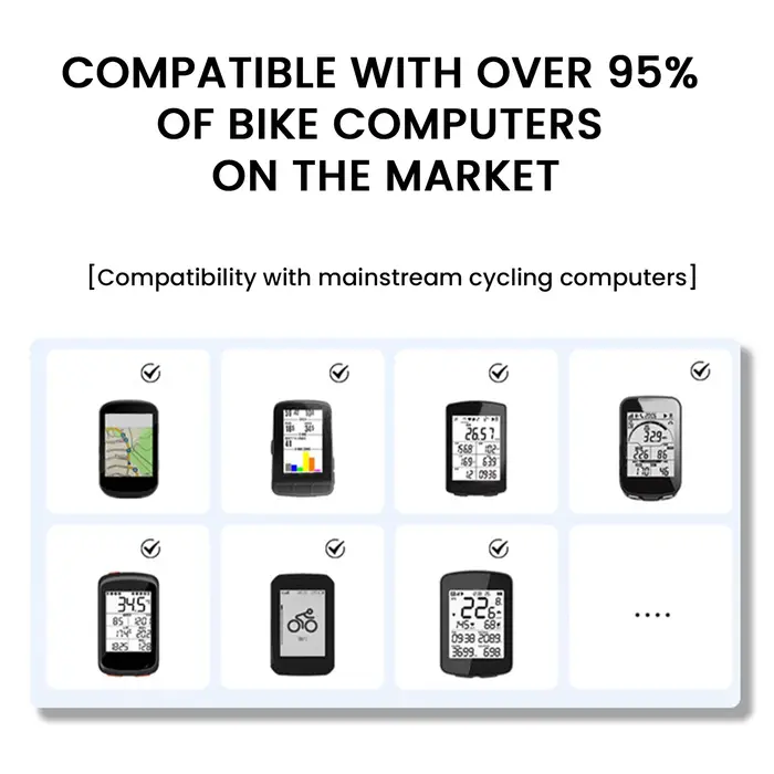 Phare avant de vélo étanche IPX6 pour Garmin avec support pour ordinateur