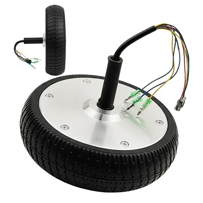 Roue de scooter de 6,5 pouces avec moteur brushless de 350 W, stable, en alliage et caoutchouc, pour