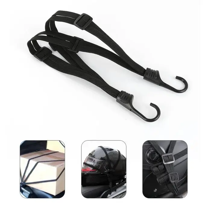 Sangle de corde élastique rétractable pour bagages de casque de moto et de vélo
