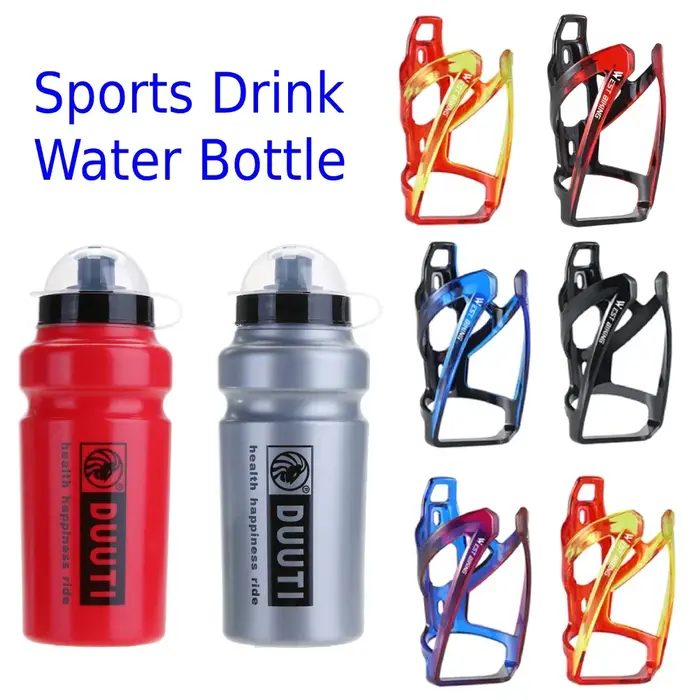 Bouteille d'eau portable pour vélo, bouilloire pour vélo, sports de plein air, carafe à clics, tasse