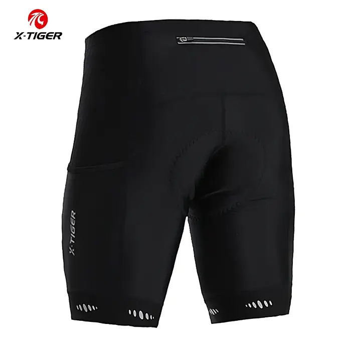 X-TIGER Hommes Cyclisme Shorts avec Poche Arrière 5D Gel Rembourré Vélo Shorts pour Hommes Montagne 