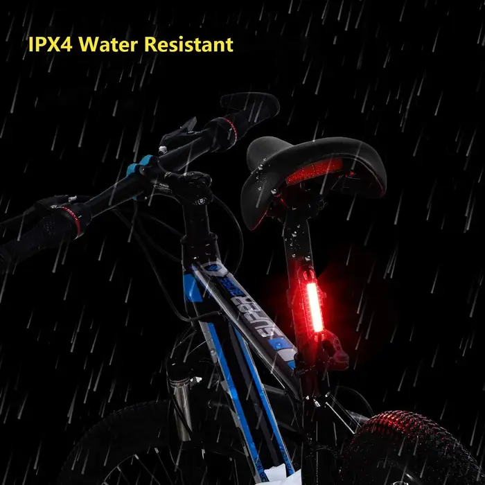 Feu arrière de vélo, feu de sécurité LED rechargeable par USB