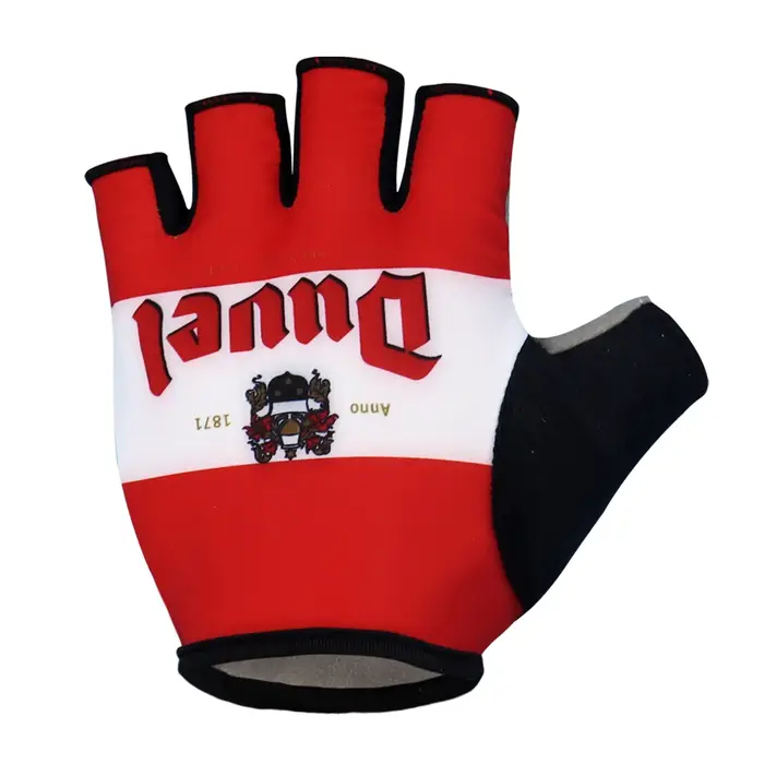 DUVEL-Gants de cyclisme classiques, demi-doigts courts, coussinets en gel antidérapants, respirants, sports de plein air, gants de vélo VTT, noir, rouge,