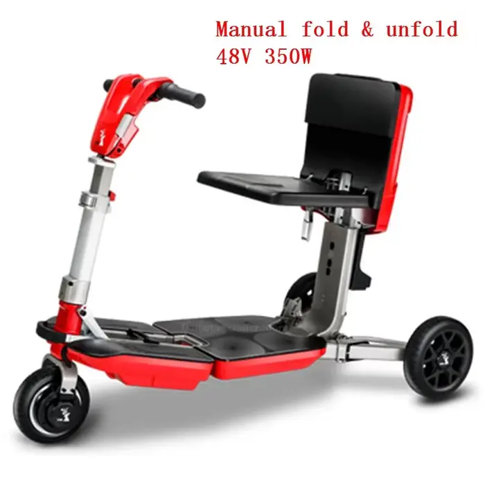 Trottinette Électrique Pliable à 3 Roues pour Personnes à mobilité réduite Fauteuil Roulant avec Per