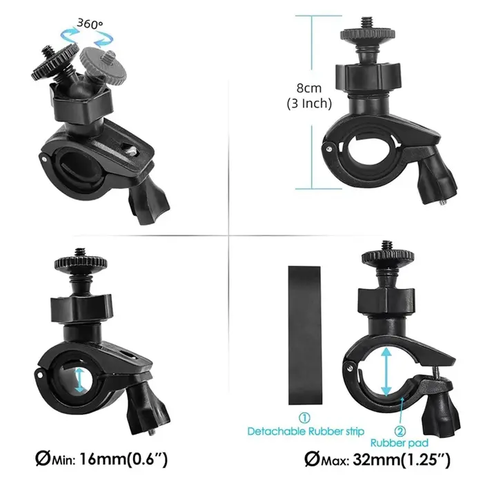Pour GoPro vélo montage guidon pince moto