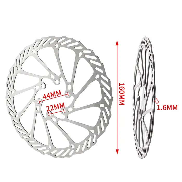 MUQZI 140mm 160mm 180mm Rotor de frein à disque montagne route vtt vélo avec 6 boulons Rotor de frein à disque