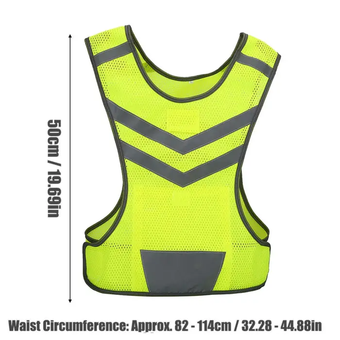 Gilet de sécurité réfléchissant réglable haute visibilité pour les Sports de plein air cyclisme course randonnée