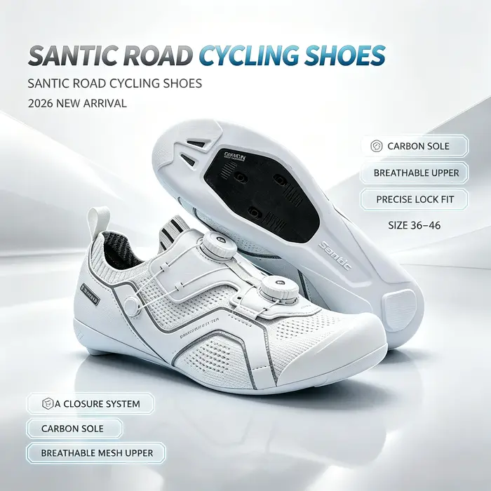 Santic – chaussures de cyclisme en fibre de carbone