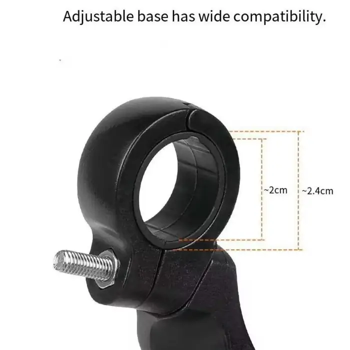 Rétroviseur de vélo DOMEN en acier inoxydable pour guidon de route et VTT réglable 360 degrés avec cadre en nylon résistant aux chocs en orange ou rose