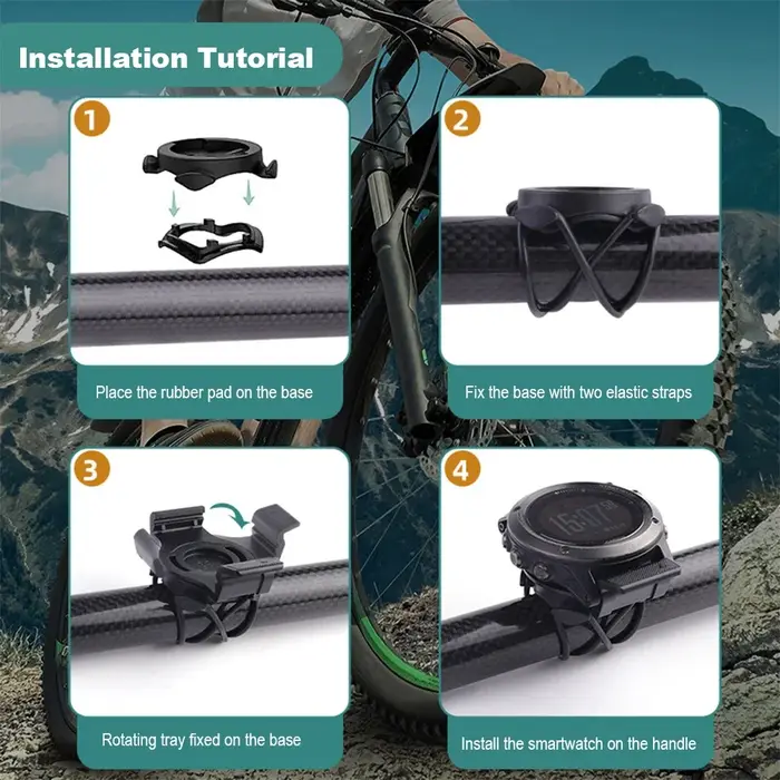 Support de compteur de vitesse de vélo 20/22/26mm, support de montre de vélo amovible, support de ch