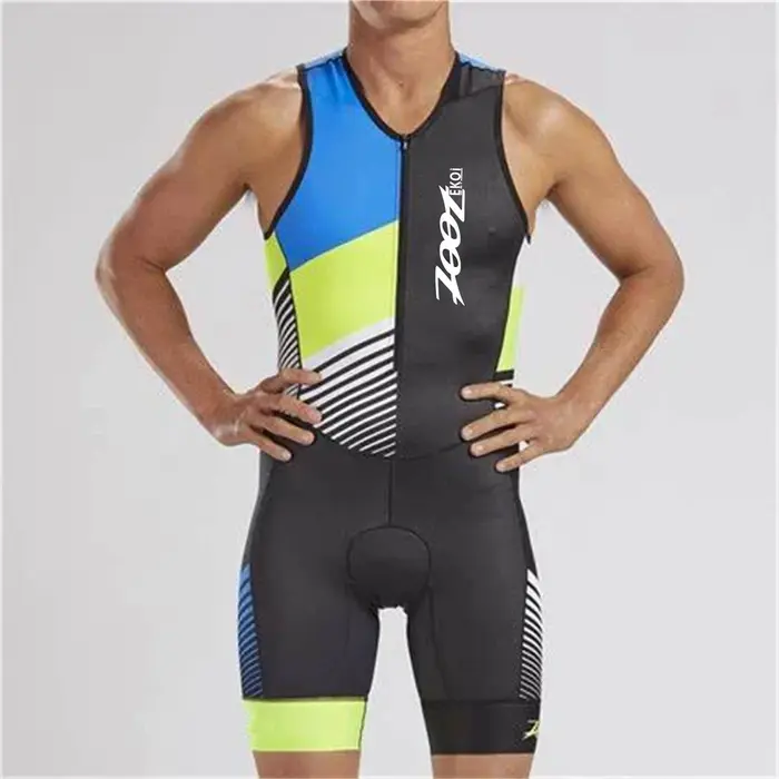 Zootekoi hommes cyclisme Triathlon sans manches respirant serré été VTT vêtements