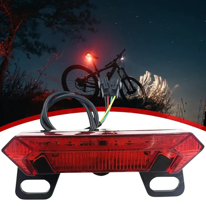 Feu arrière de vélo électrique étanche